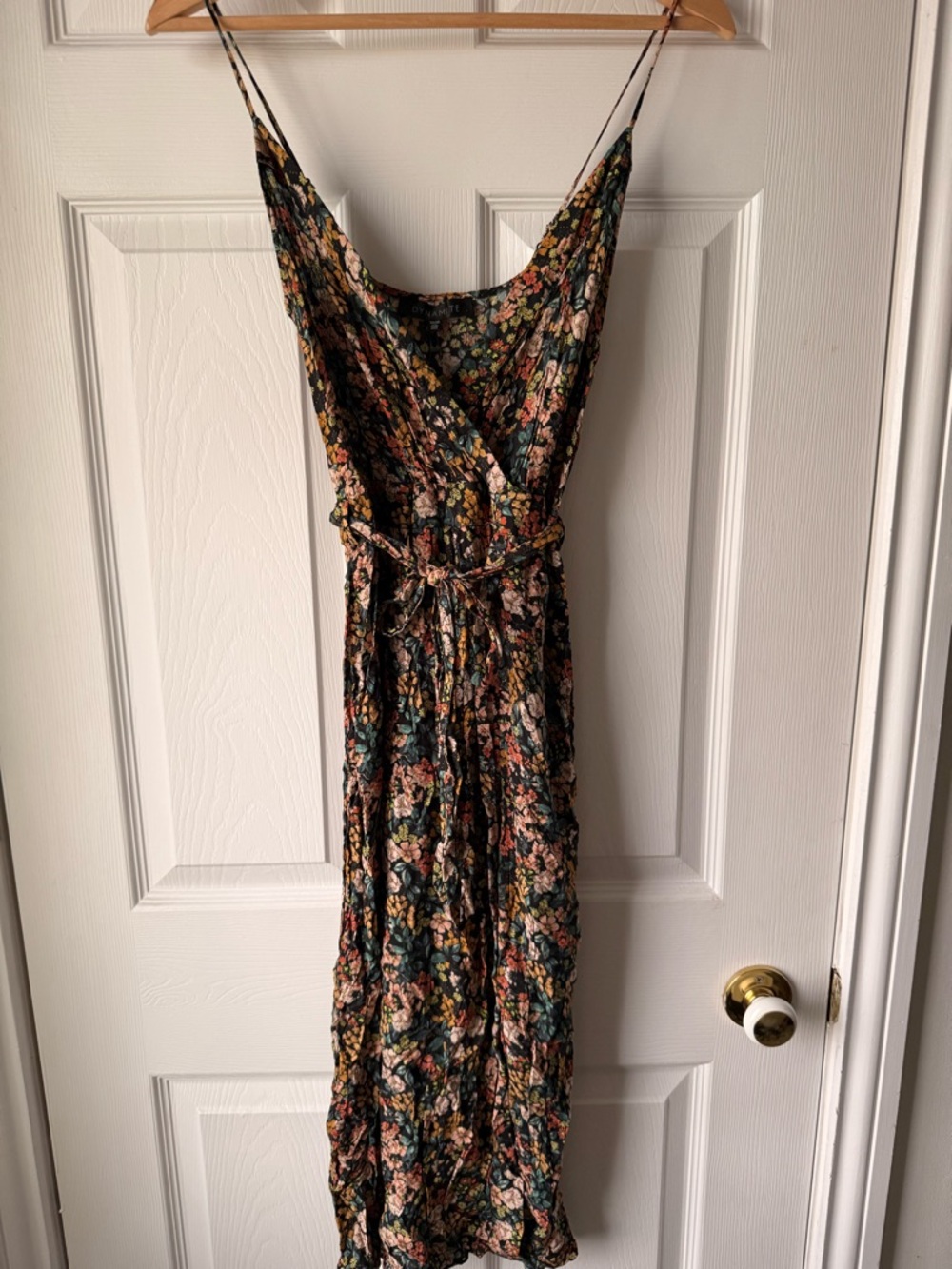 Black Floral Maxi Dress with Colorful Accents